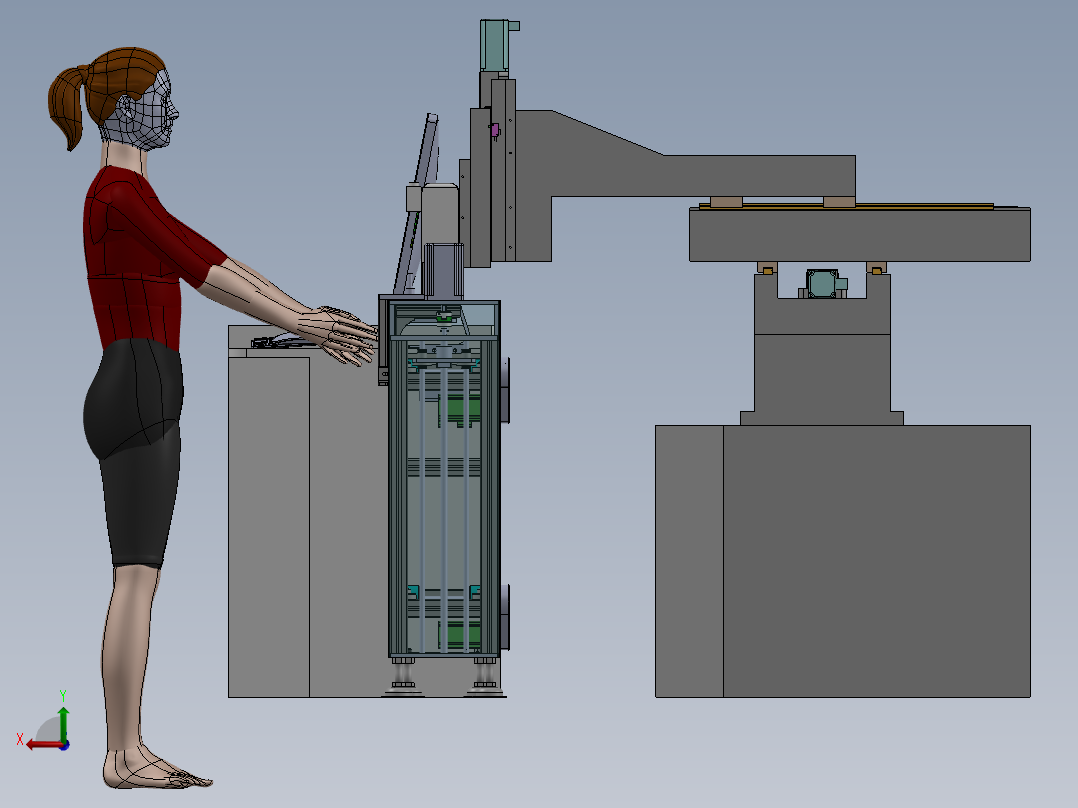 CNC加工线后视图