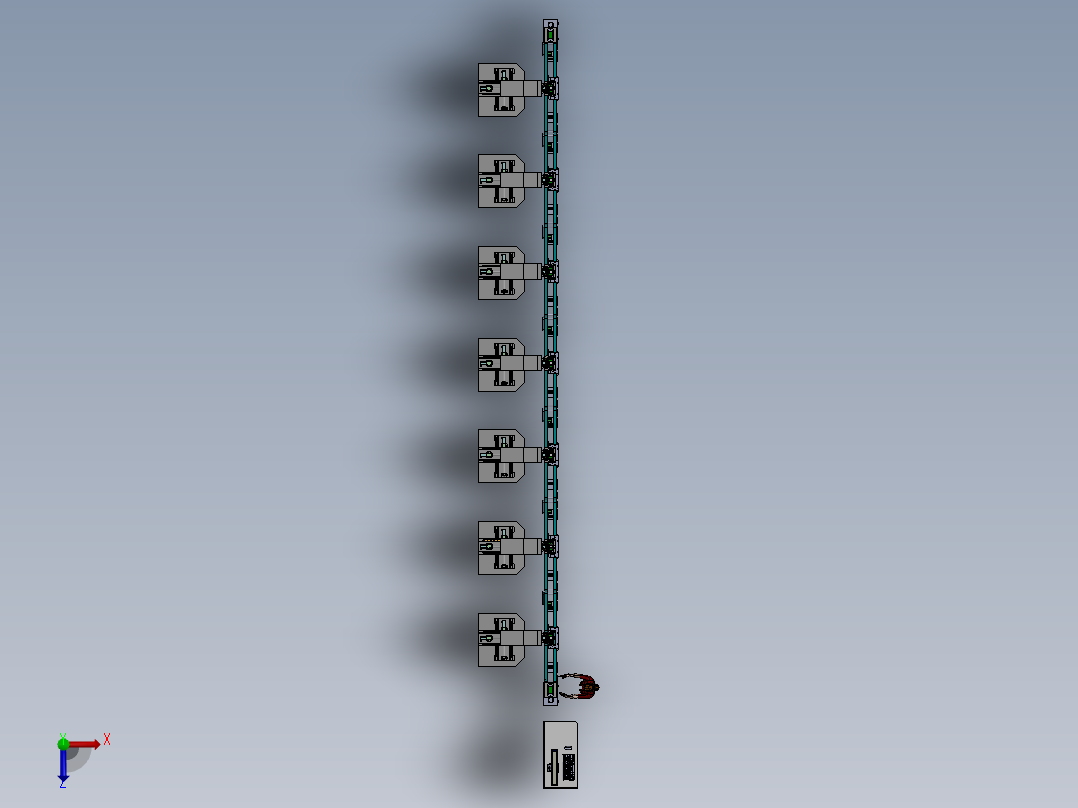 CNC加工线俯视图