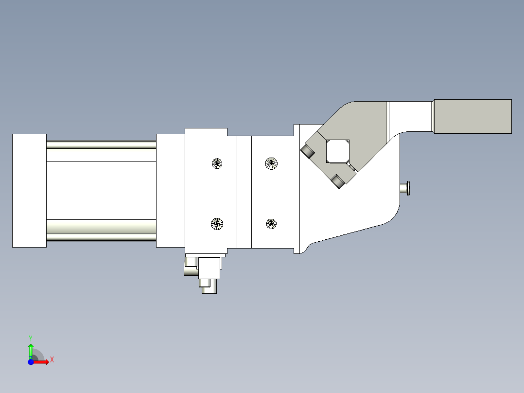 德克斯TUNKERS气缸数模V2_50_1_A12_T12_135_GRAD_TUENKERS前视图