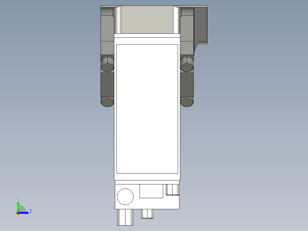 德克斯TUNKERS气缸数模V2_50_1_A12_T12_135_GRAD_TUENKERS左视图