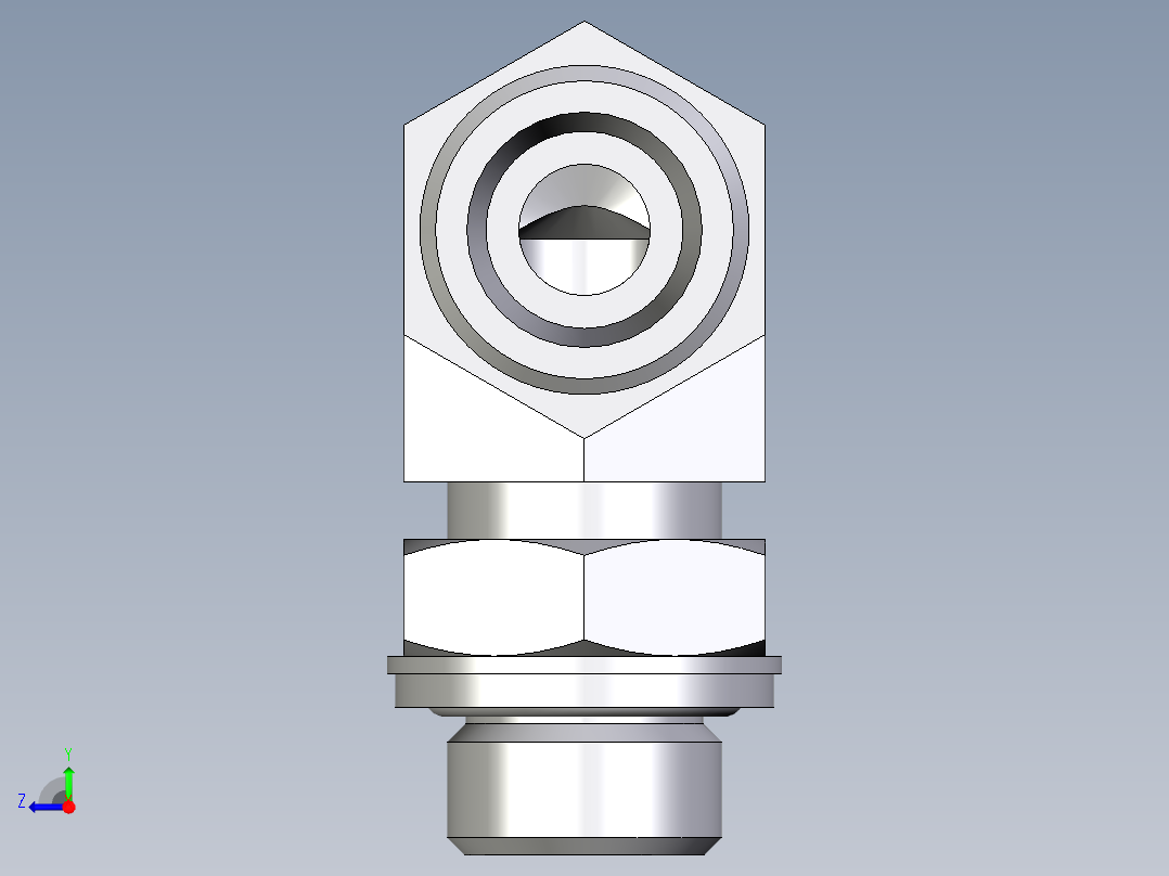 卡套式工业通用硬管接头EO_Adjustable_Locknut_elbow_WEE12SROMDCF右视图