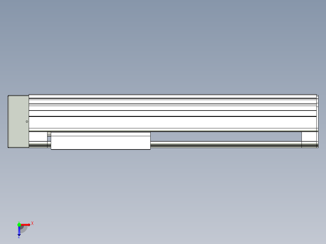 VF丝杆传动-一般环境VF27-Lxx-C-S400-BL-ZP75-C3俯视图