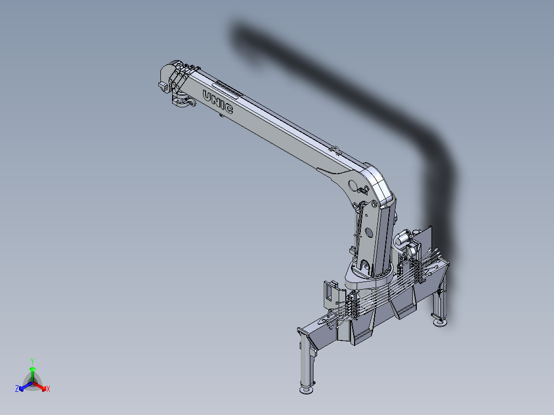 suzu frr90ne4带吊的货车<span style='color: red'>3D</span>模型图纸 STEP格式