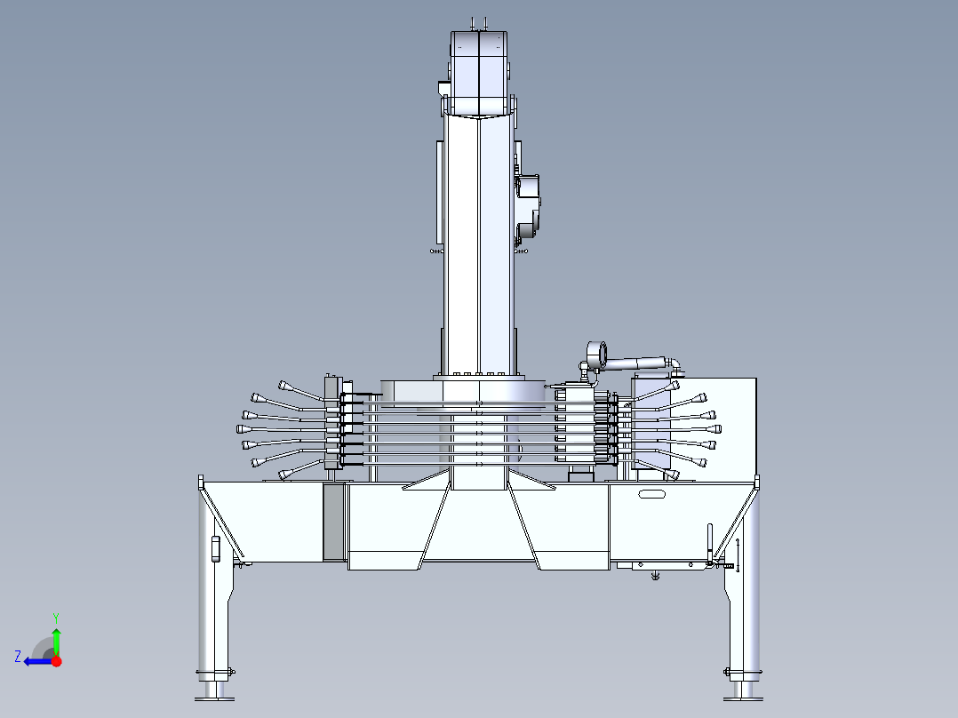 suzu frr90ne4带吊的货车3D模型图纸 STEP格式右视图