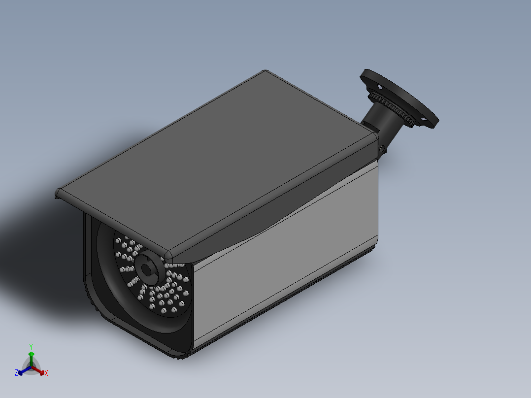 安全摄像头正等轴测图