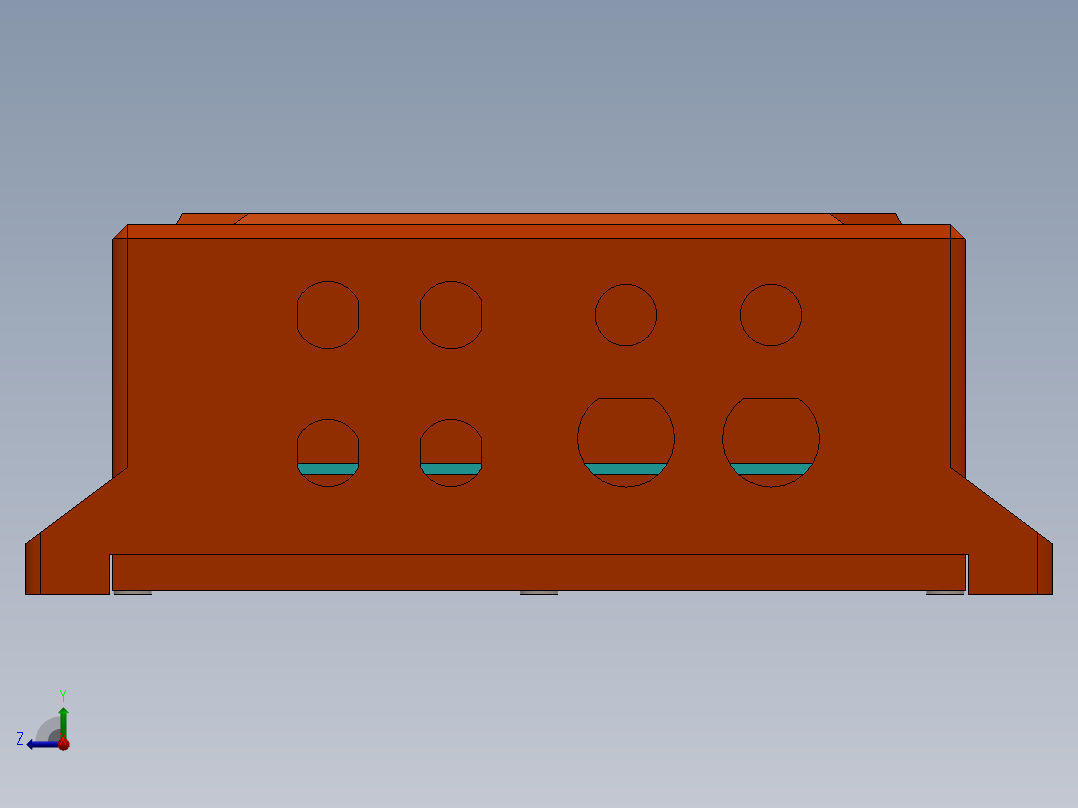 一款工业设备主机控制箱右视图