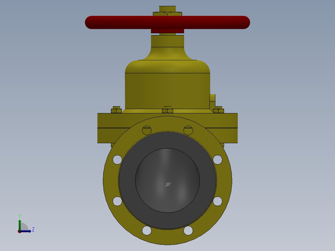 法兰隔膜阀-铸铁 DN25-DN200左视图