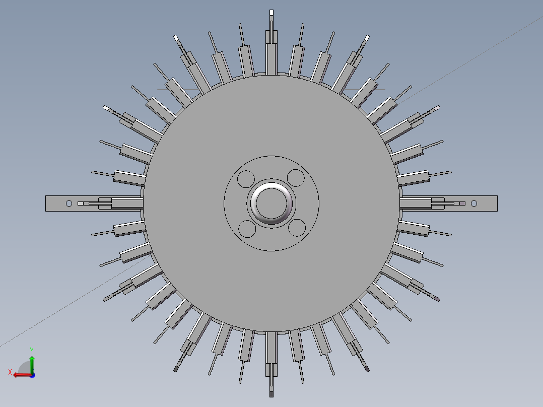 离心式选粉机设计含三维图=760153后视图