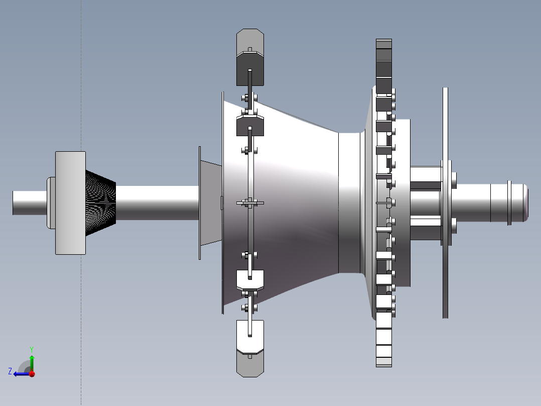 离心式选粉机设计含三维图=760153右视图