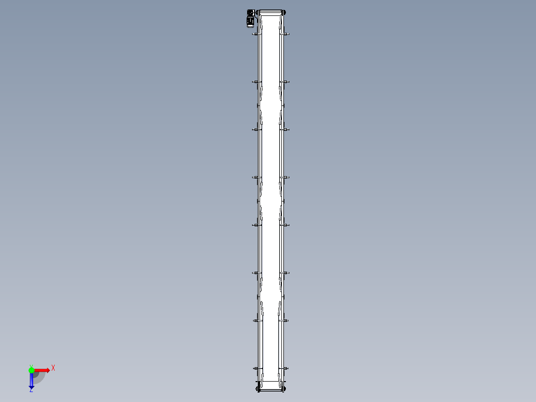 450宽PVC皮带输送线俯视图