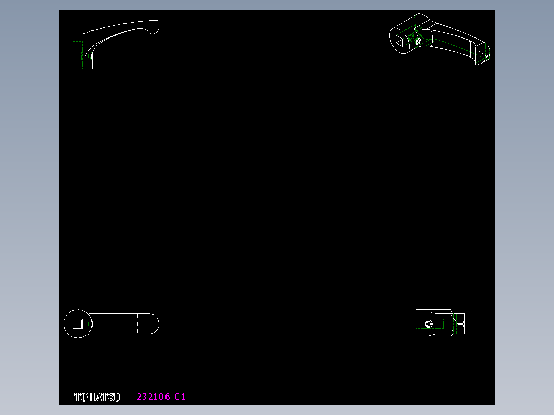 人體工學型調整把手ERF.ERF.N-2D多系列多零件图纸模型