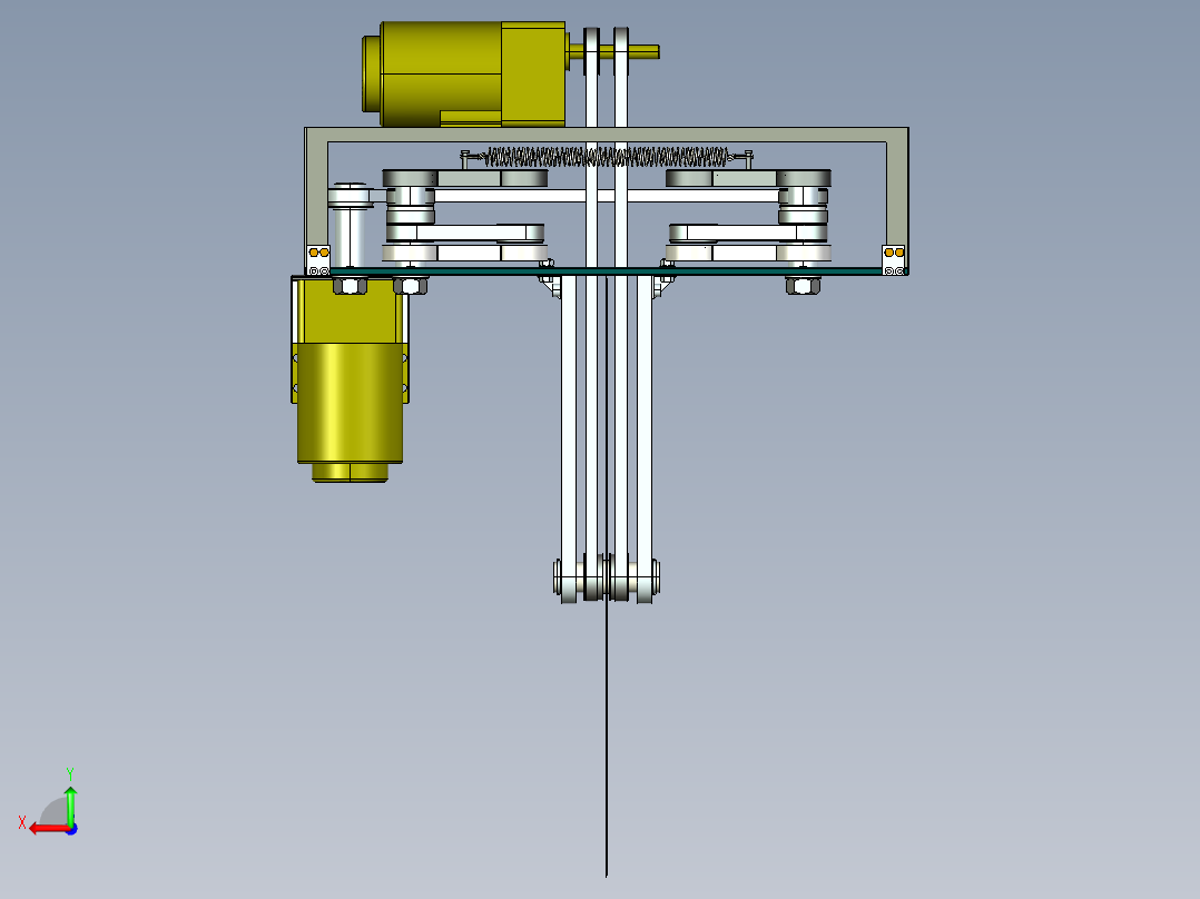 小型全自动杀鱼机Creo4后视图
