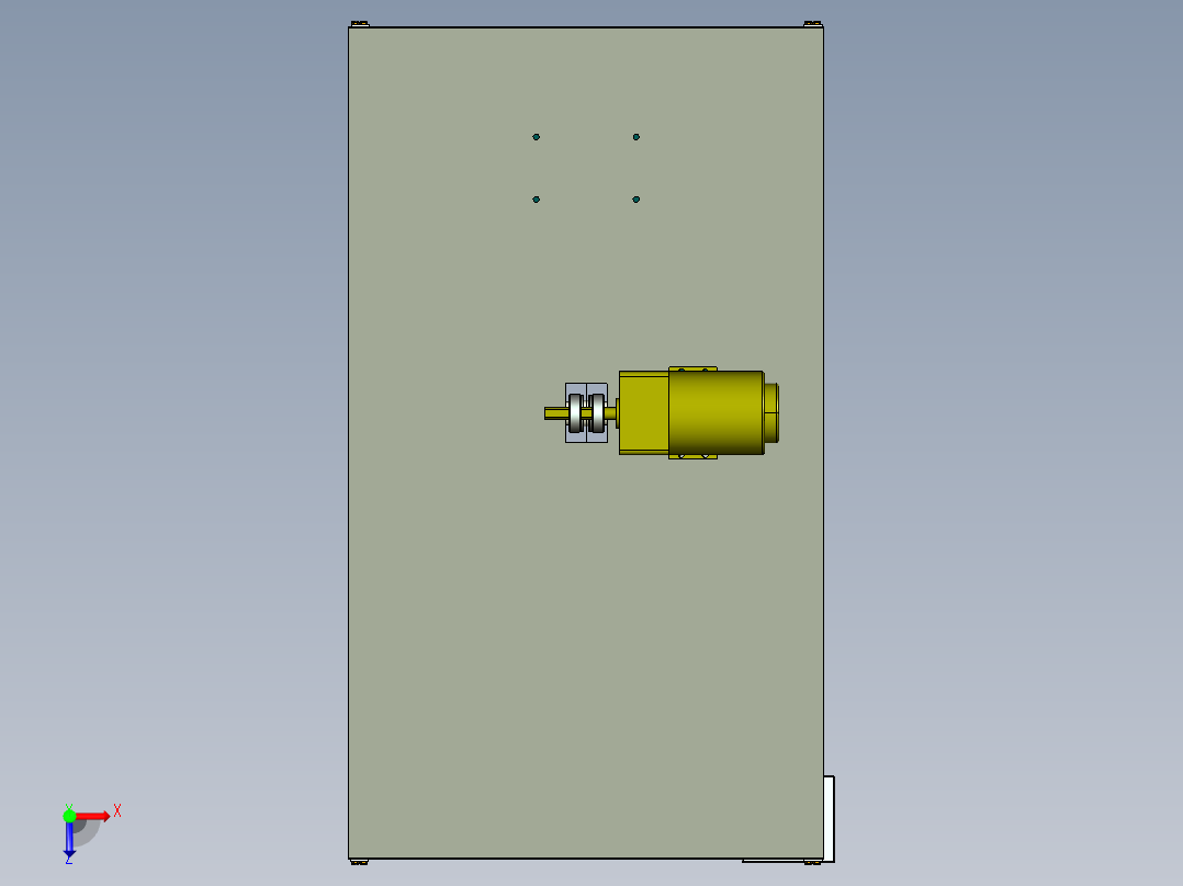 小型全自动杀鱼机Creo4俯视图