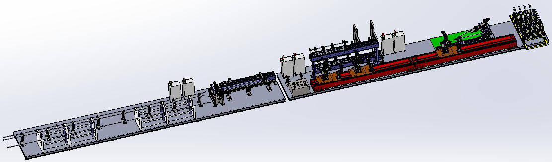 高铁用腕臂智能生产线sw16可编辑