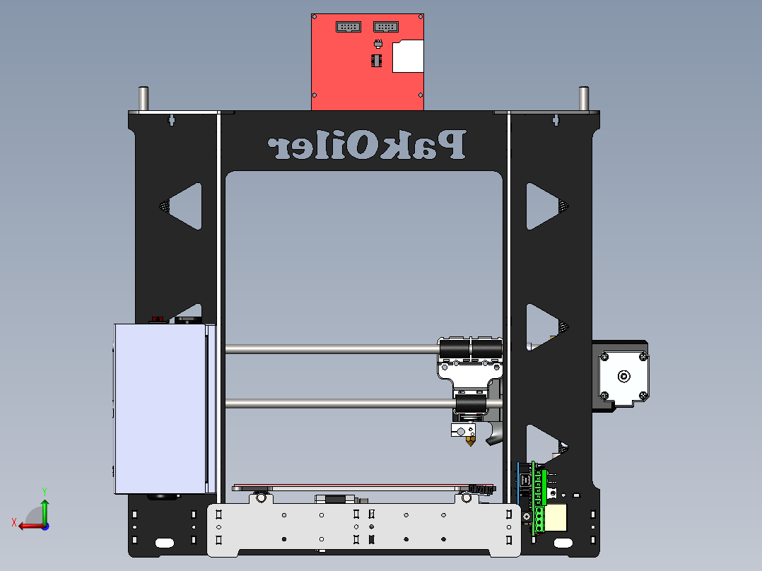 PakOiler 3d打印机结构模型sw19后视图