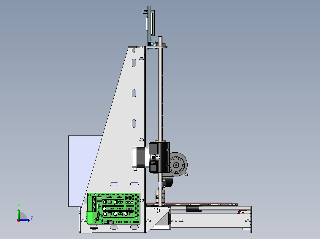 PakOiler 3d打印机结构模型sw19左视图