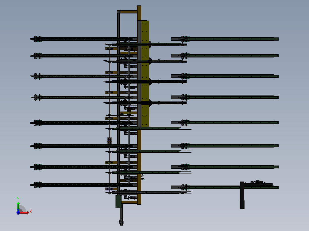 木材工业输送机前视图