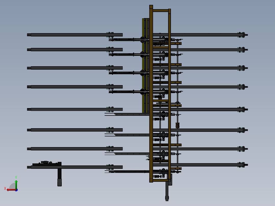 木材工业输送机后视图
