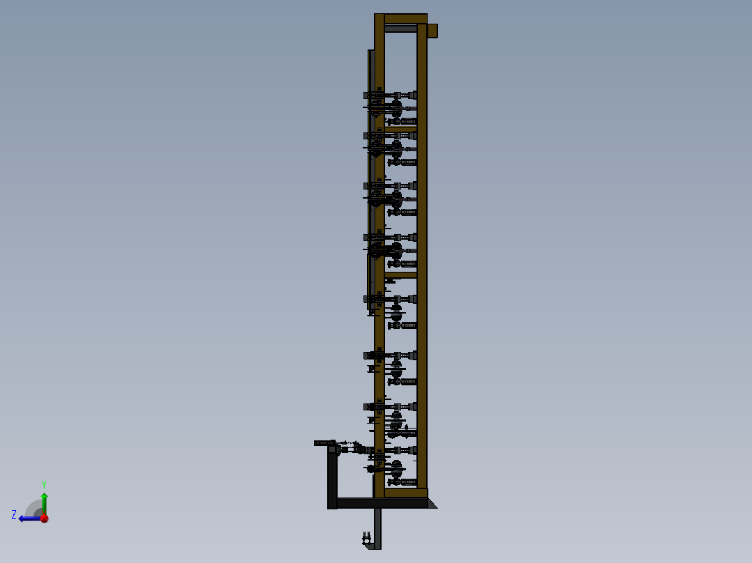 木材工业输送机右视图