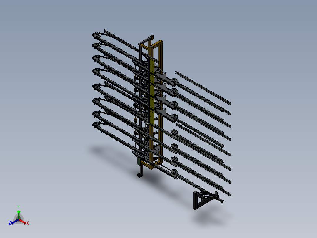 木材工业输送机正等轴测图