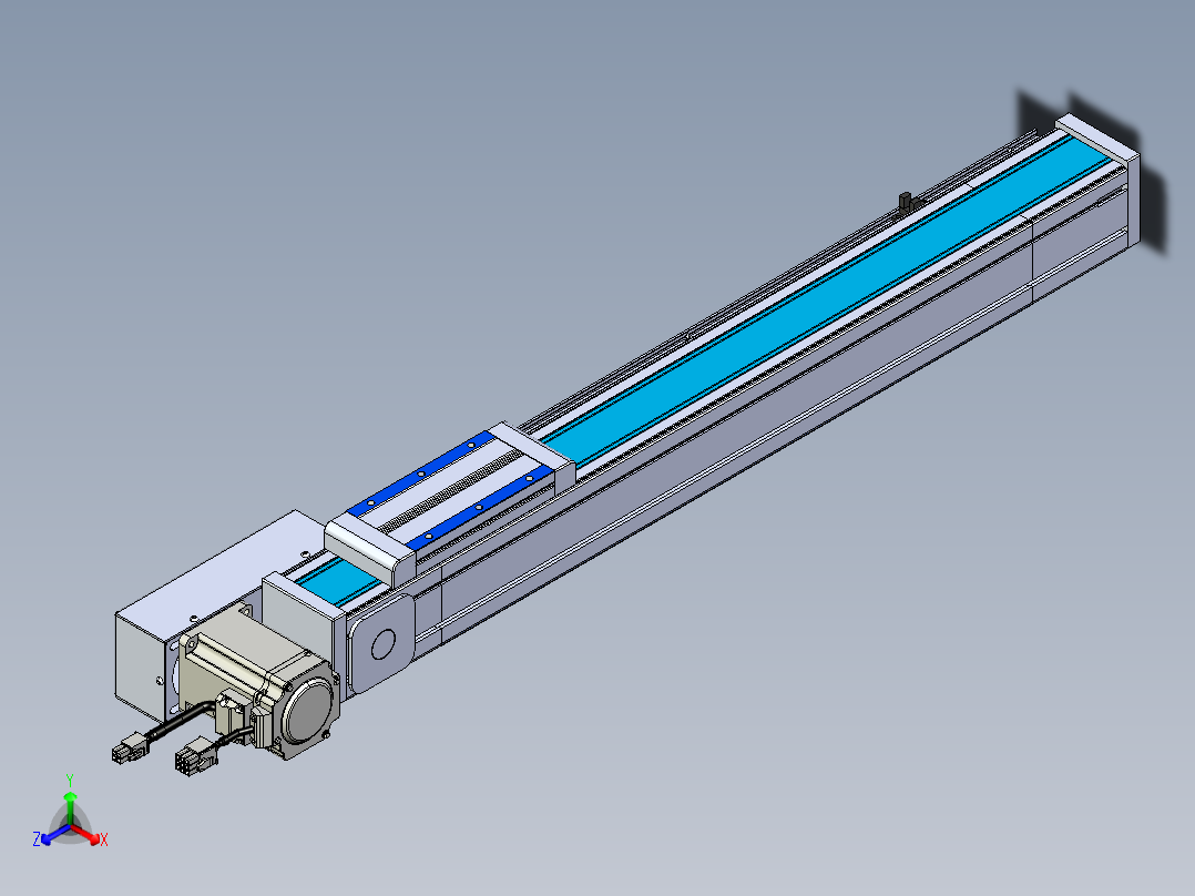 威洛博LB.GB同步带传动--欧规系列LB6A-L65-S450-BR正等轴测图