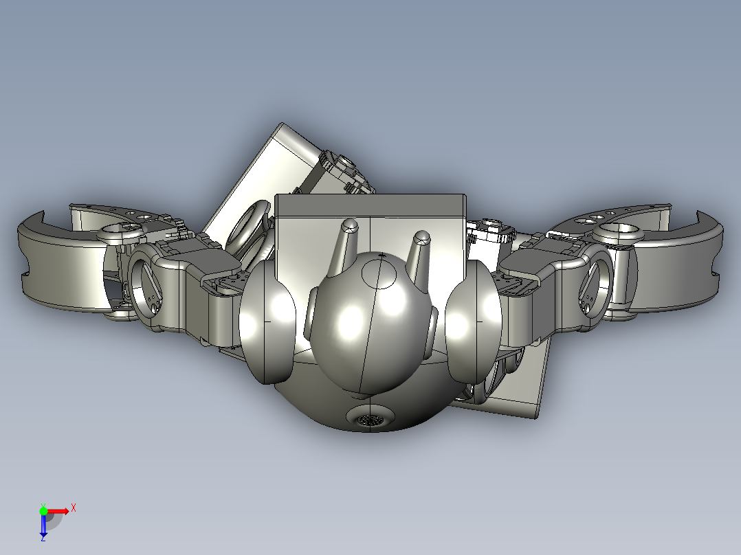 剪刀手机器人（结构复杂）俯视图