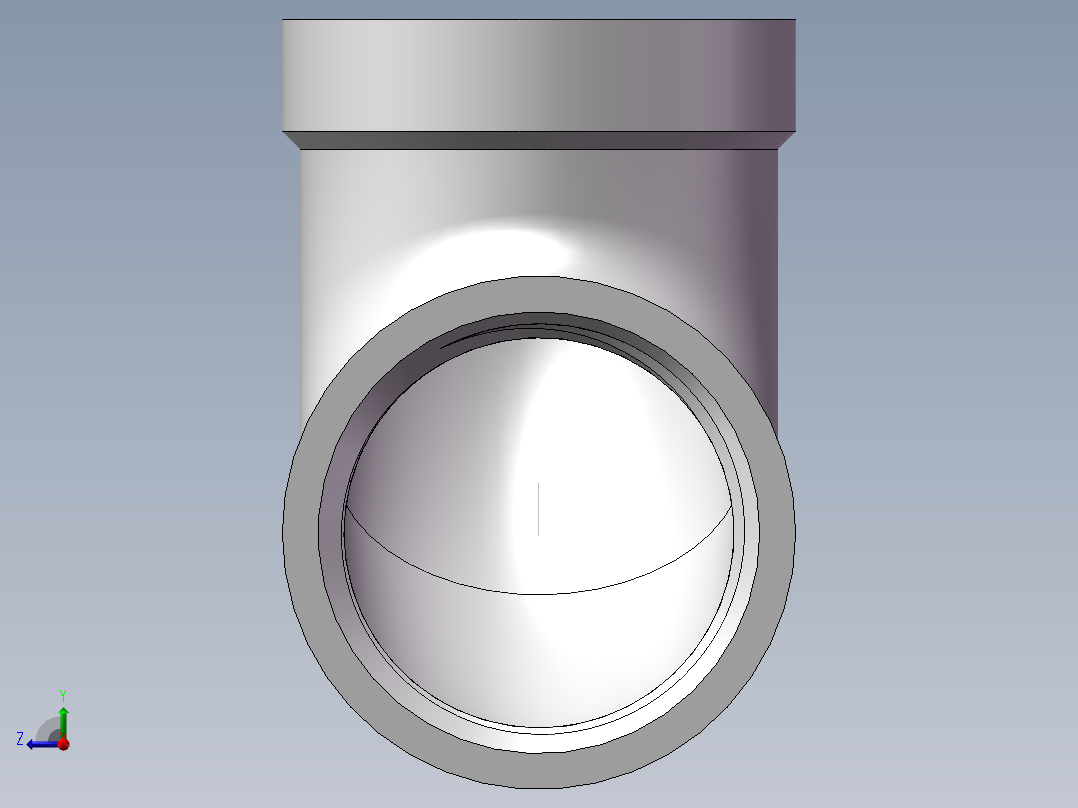 弯头-90°等径 DN20右视图
