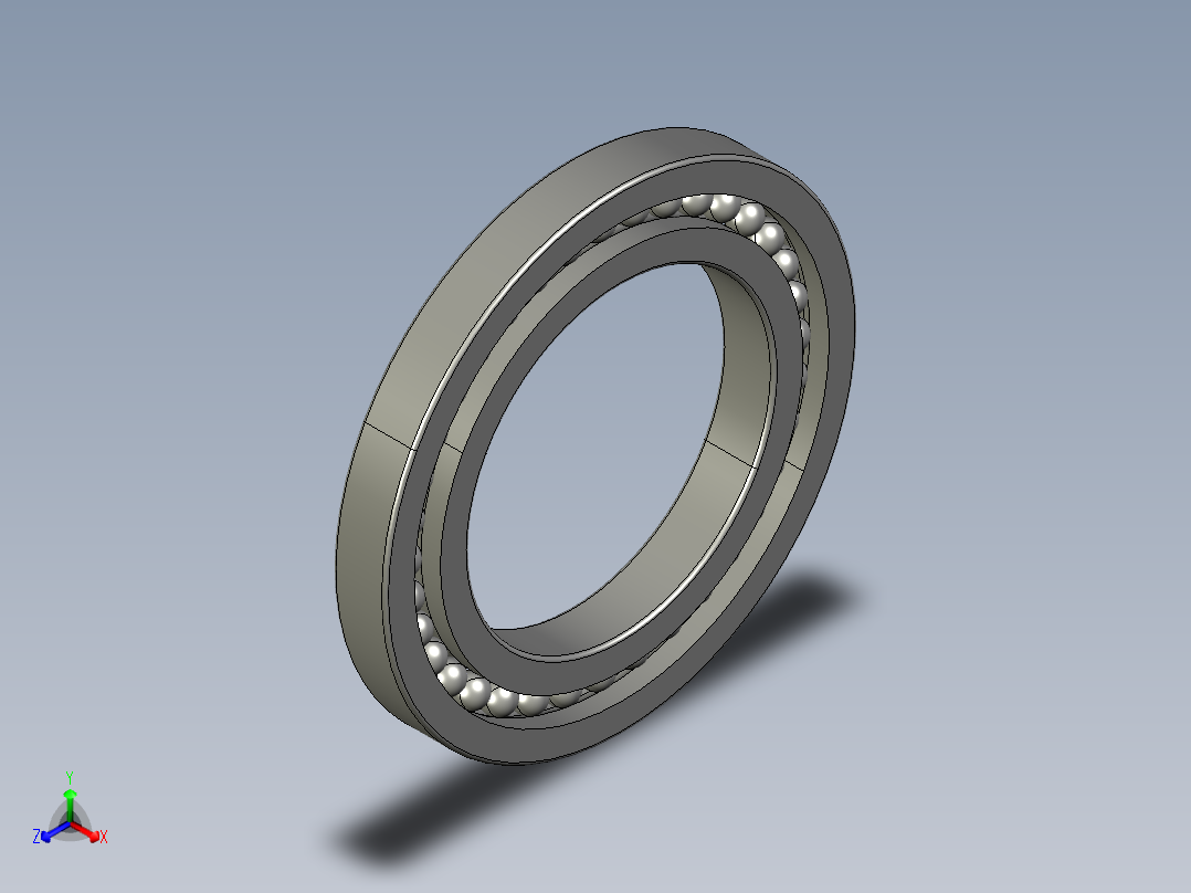 深沟球轴承16036正等轴测图