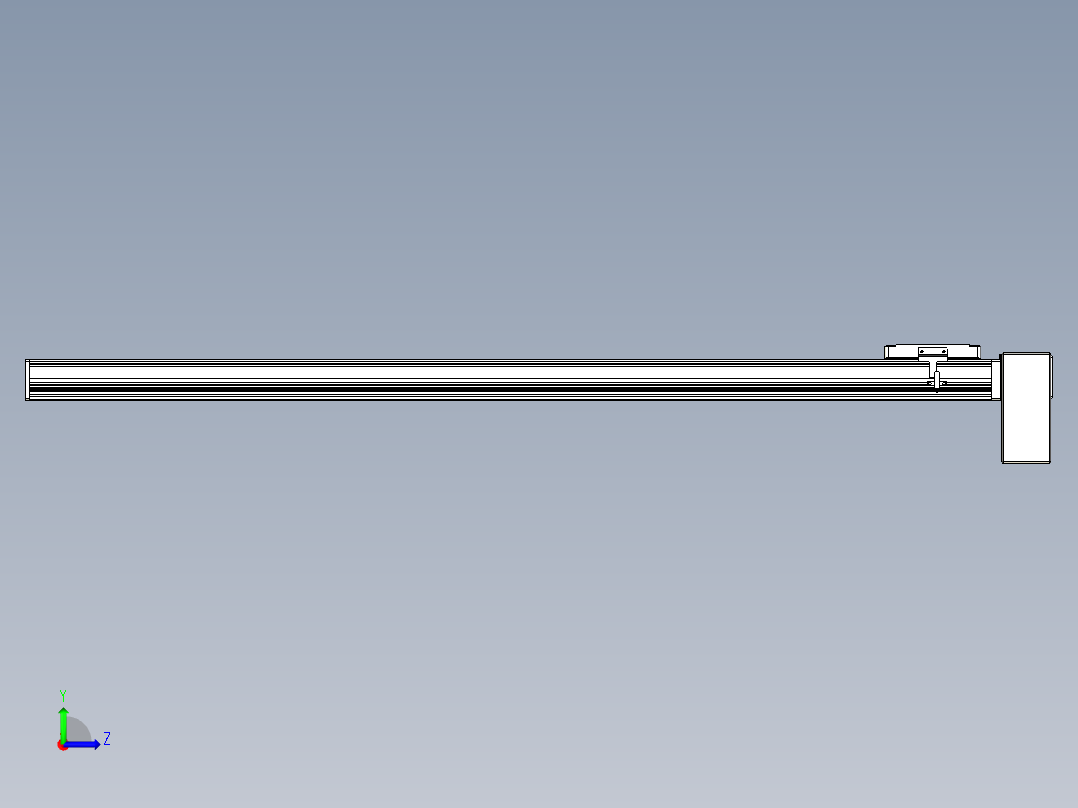 同步带全封闭直线模组TPA-HCB-105D-90-L1100-LP-Y-P20-N3左视图