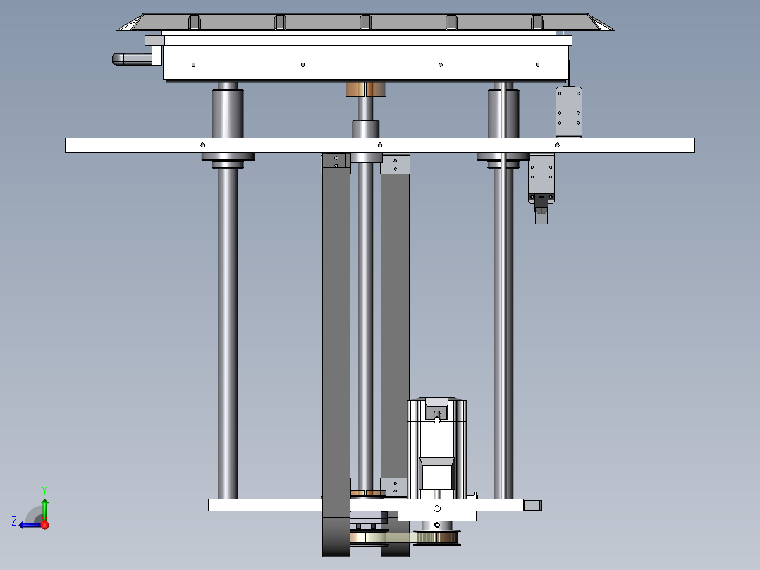 Tray盘上下料设备右视图