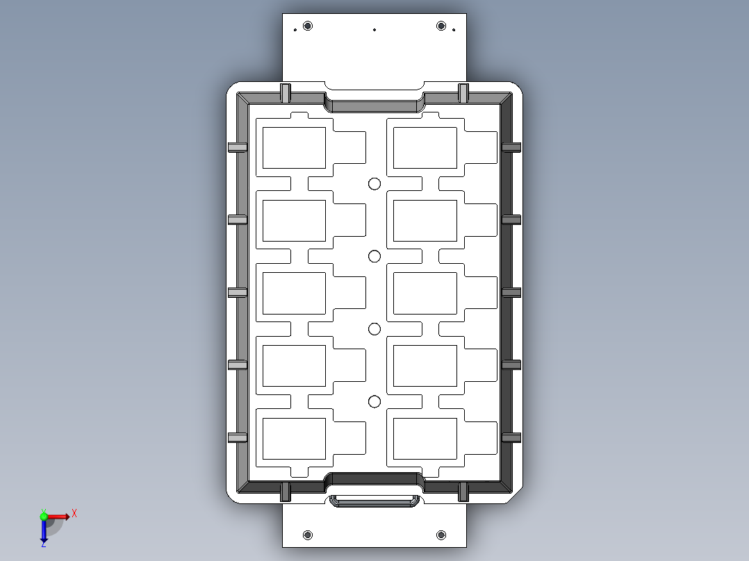 Tray盘上下料设备俯视图