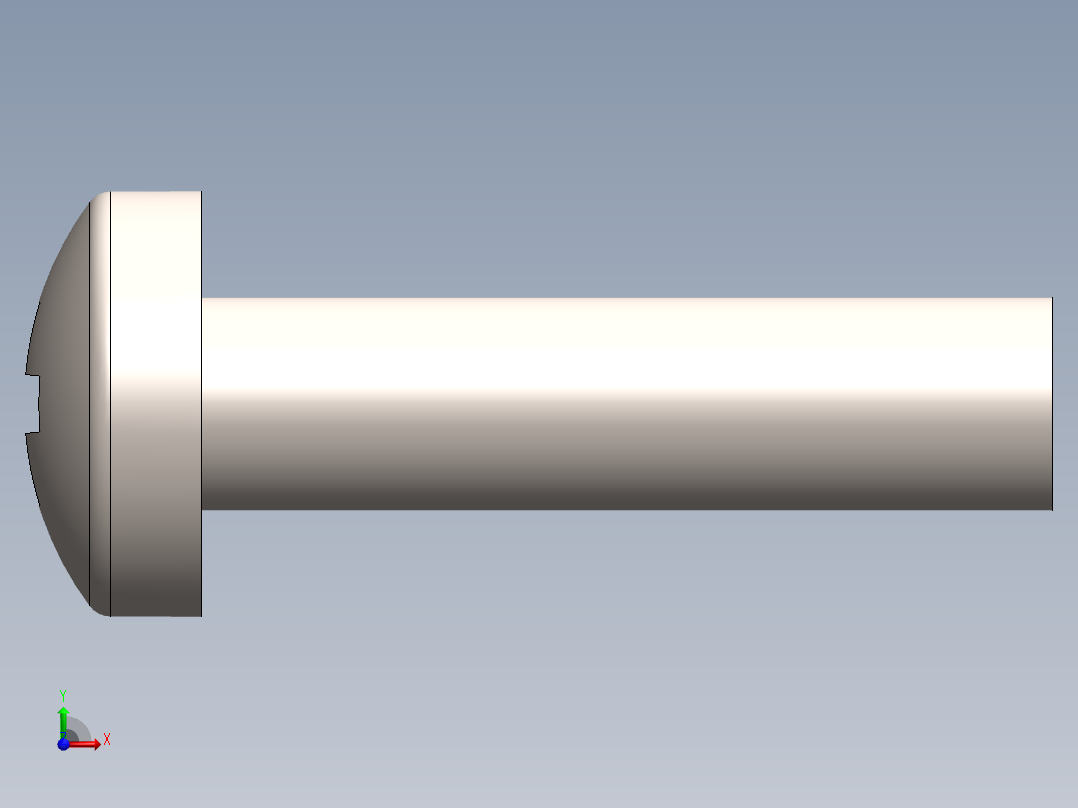 螺丝 M2.5 十字盘头-M2.5 x 10 Screw head.SLDPRT前视图