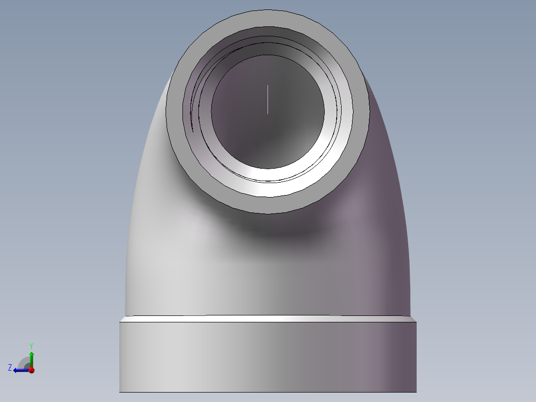 弯头-异径内丝 DN15-DN8右视图
