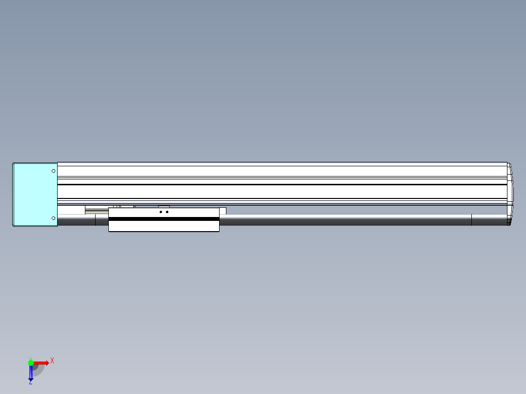 VF丝杆传动-一般环境VF14-Lxx-C-S300-BL-ZP40-C3俯视图