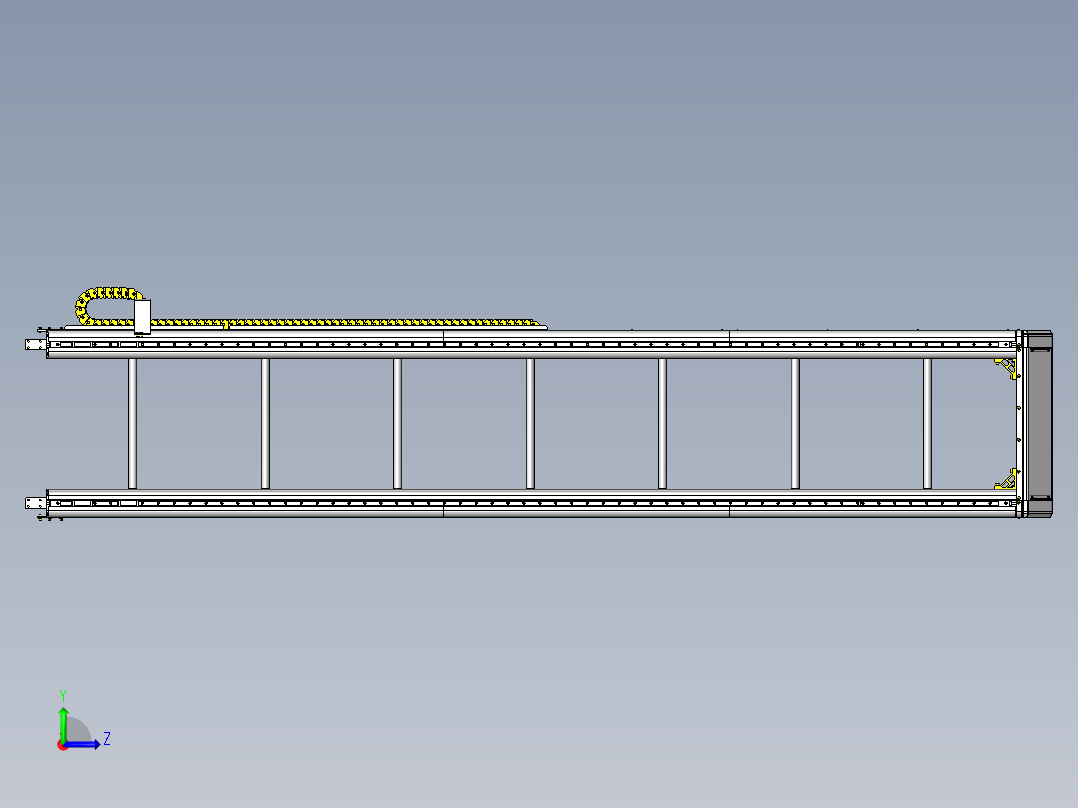 立仓库式AGV_升降单元左视图