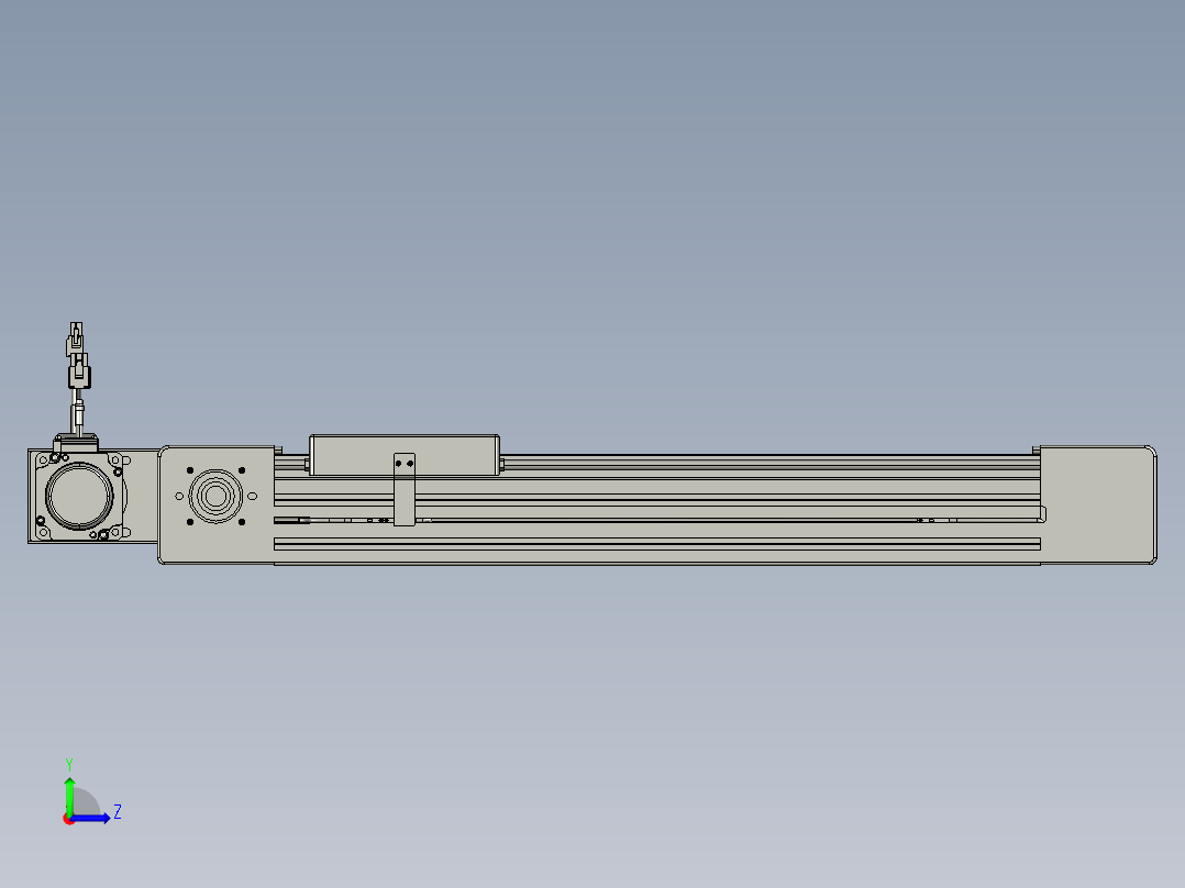 威洛博直线电机模组EB6-L70-S350-BR-P40-MS3左视图