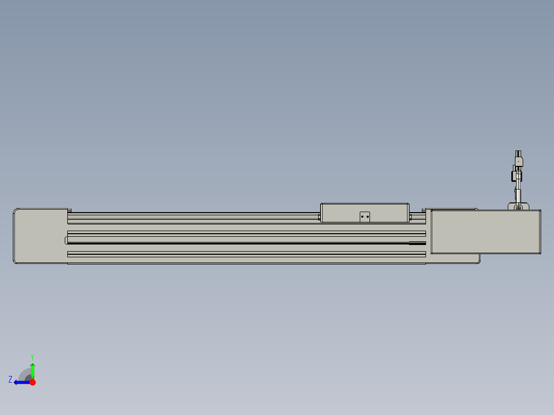 威洛博直线电机模组EB6-L70-S350-BR-P40-MS3右视图