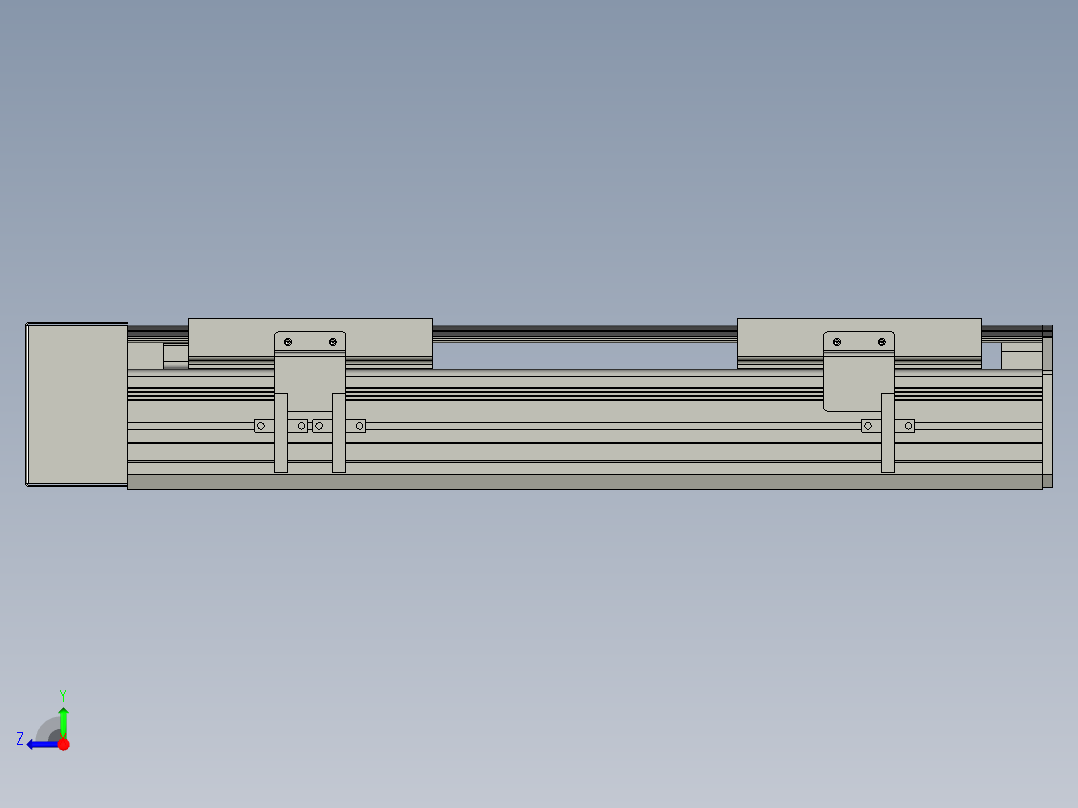 直线模组WG-LHA12-S250-R设计图纸右视图