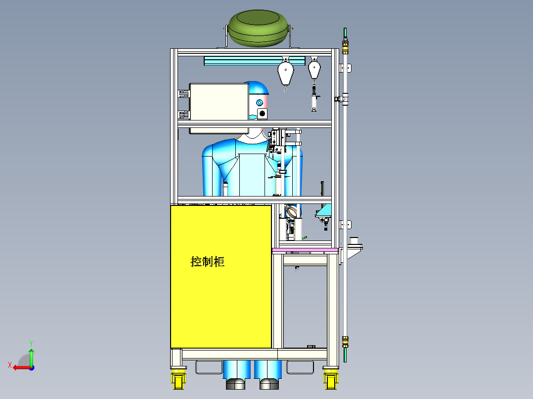 管柱筒装配后视图