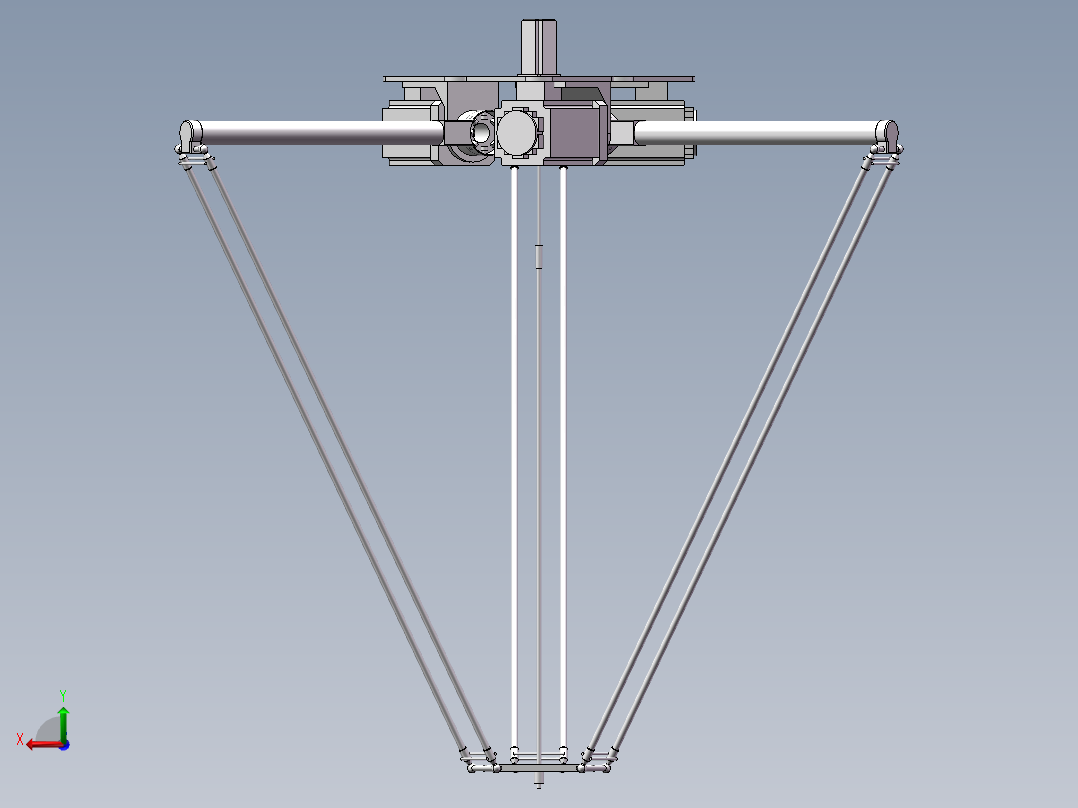 并联机器人后视图