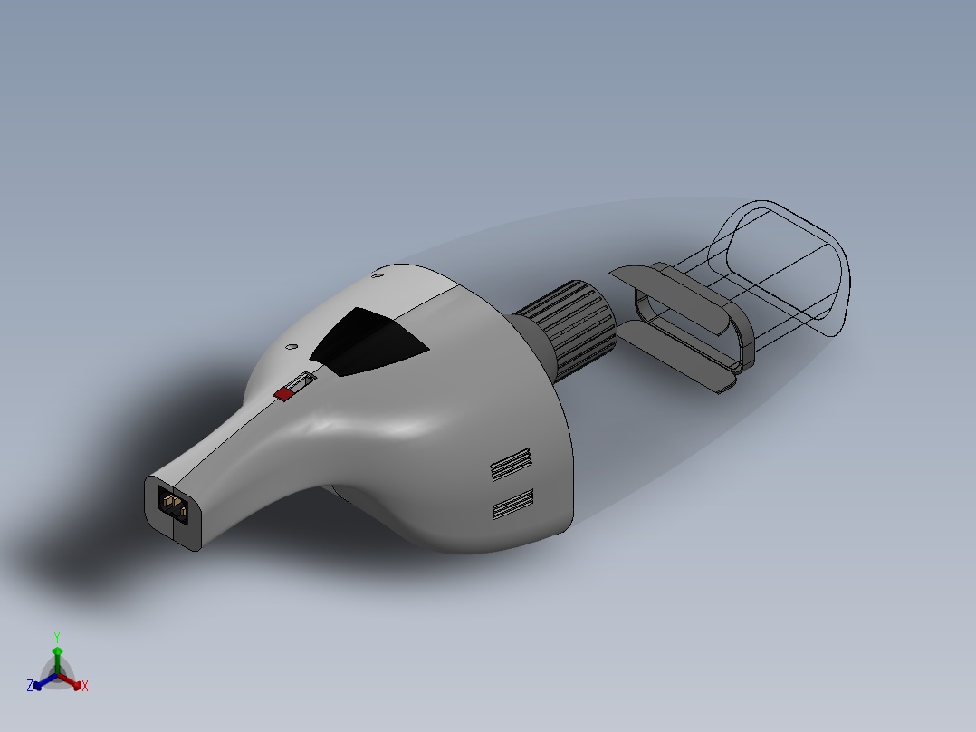 手持式吸尘器正等轴测图