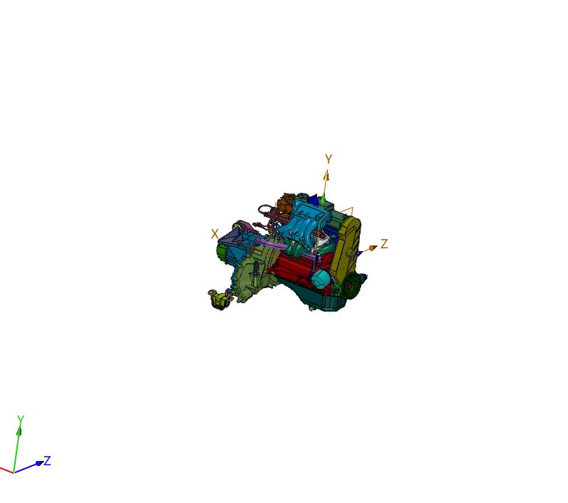 船用四缸柴油机配变速箱