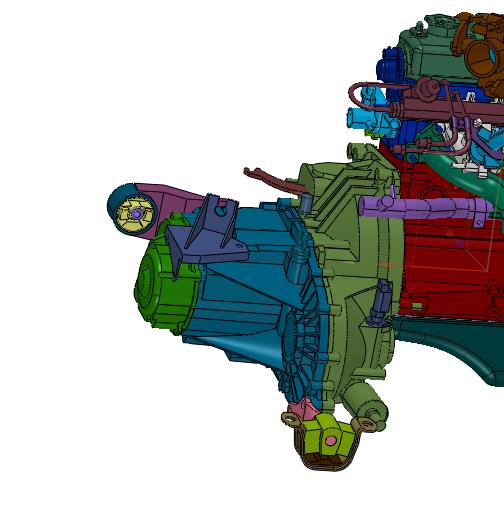 船用四缸柴油机配变速箱