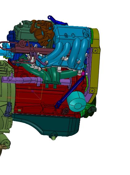 船用四缸柴油机配变速箱