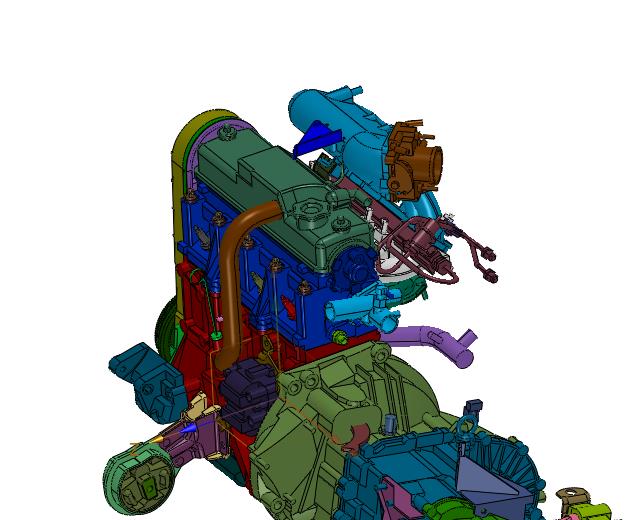 船用四缸柴油机配变速箱