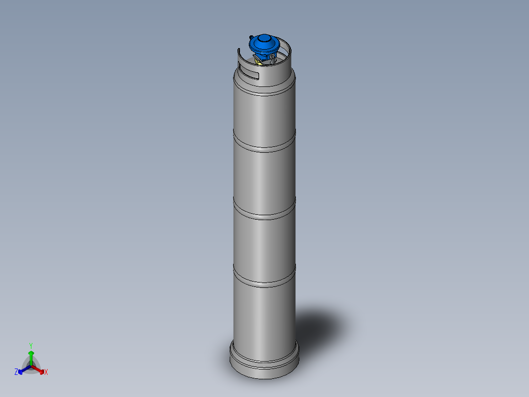 气瓶8正等轴测图