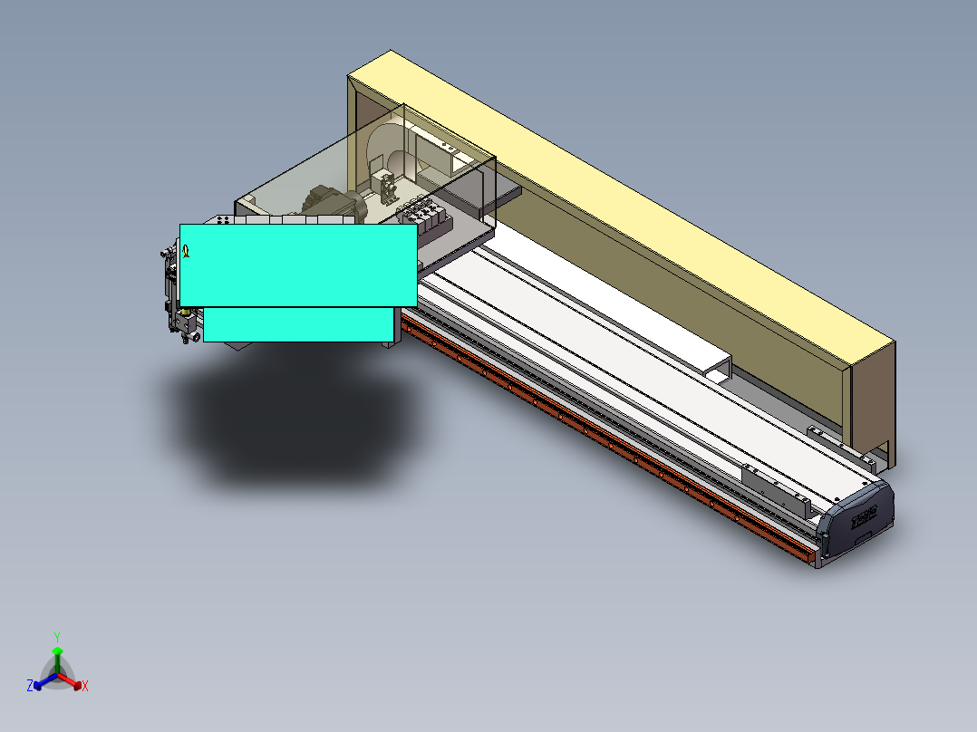 LCM撕膜组件03正等轴测图