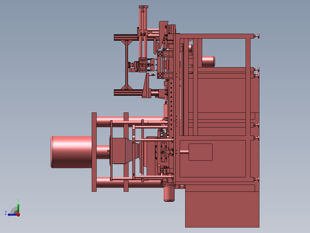 冲压自动生产线右视图