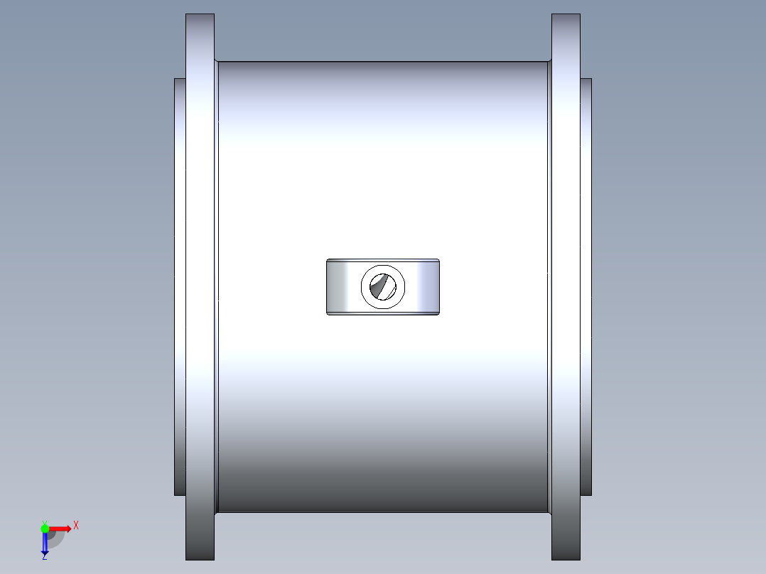 涡轮气体流量计---模型格式为 igs俯视图