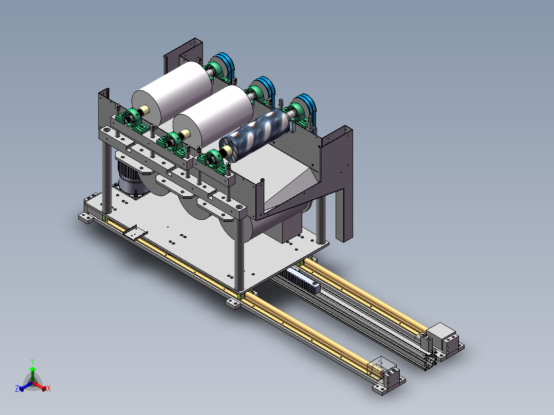 切刷小车正等轴测图